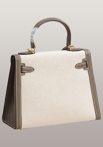 Tiger Lyly Garbo Leather With Canvas Bag Grey