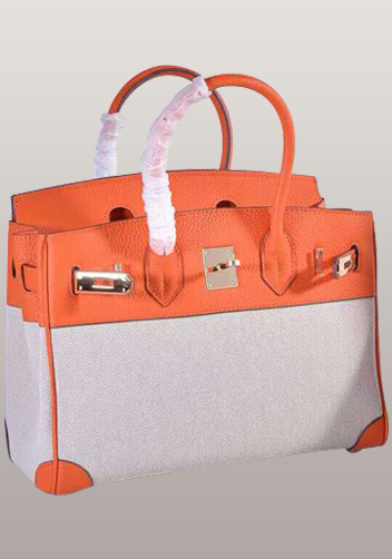 Tiger LyLy Brigitte Bag Medium Leather And Canvas Orange