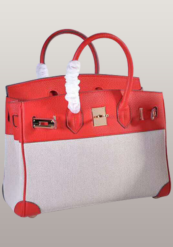 Tiger LyLy Brigitte Bag Medium Leather And Canvas Red