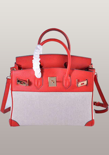 Tiger LyLy Brigitte Bag Medium Leather And Canvas Red