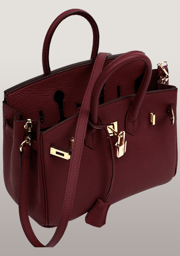 Tiger LyLy Brigitte Small Leather Bag Burgundy