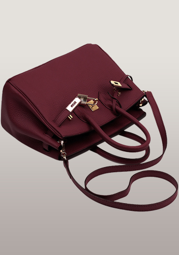 Tiger LyLy Brigitte Small Leather Bag Burgundy