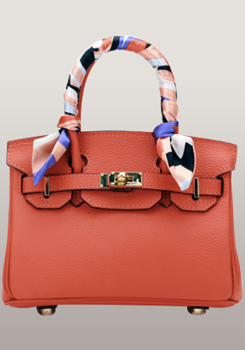 Tiger LyLy Brigitte Small Leather Bag Orange