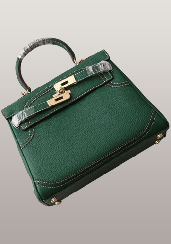 Tiger Lyly Garbo Laser Cut Leather Bag Green