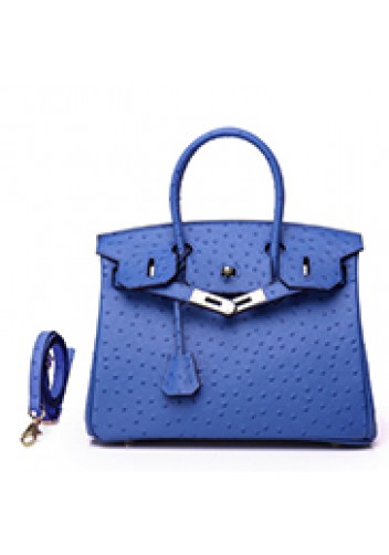 Tiger LyLy Brigitte Bag Ostrich Leather Electric Blue 10