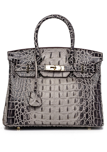 Tiger LyLy Brigitte Bag 3D Croc Leather Grey 12