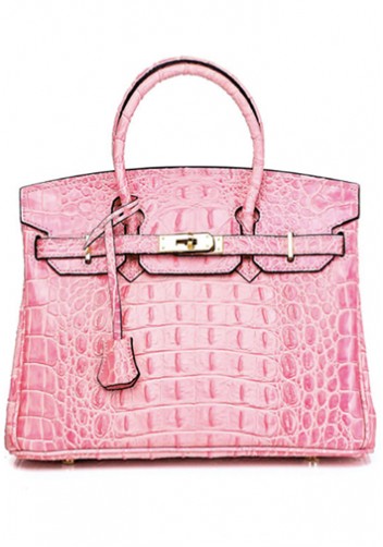 Tiger LyLy Brigitte Bag 3D Croc Leather Pink 12