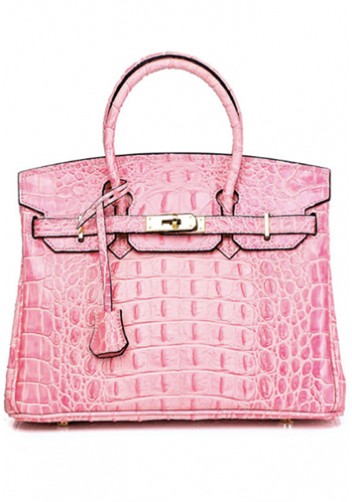 Tiger LyLy Brigitte Bag 3D Croc Leather Pink 12