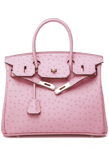 Tiger LyLy Brigitte Bag Ostrich Leather Pink 14