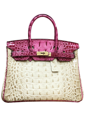Tiger LyLy Brigitte Bag 3D Croc Leather Purple Cream 12