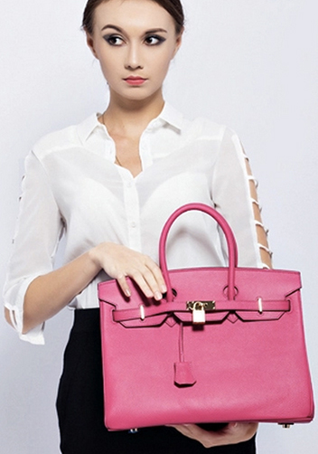 Tiger LyLy Brigitte Bag Leather Hot Pink 14