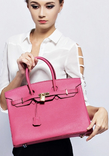 Tiger LyLy Brigitte Bag Leather Hot Pink 14