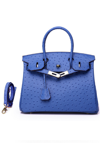 Tiger LyLy Brigitte Bag Ostrich Leather Electric Blue 10
