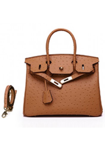 Tiger LyLy Brigitte Bag Ostrich Leather Brown 10