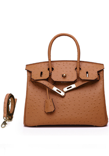 Tiger LyLy Brigitte Bag Ostrich Leather Brown 12