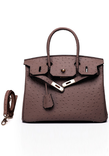 Tiger LyLy Brigitte Bag Ostrich Leather Choco 10