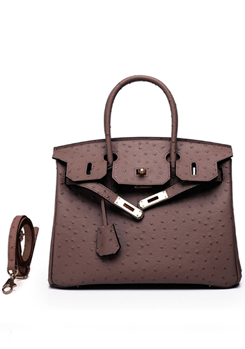 Tiger LyLy Brigitte Bag Ostrich Leather Choco 12