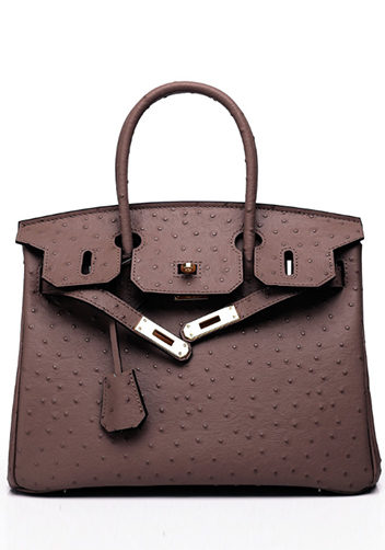 Tiger LyLy Brigitte Bag Ostrich Leather Choco 14