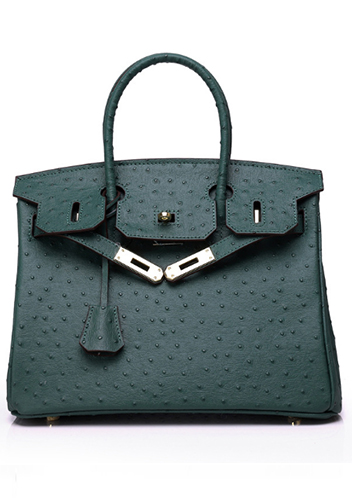 Tiger LyLy Brigitte Bag Ostrich Leather Green 12