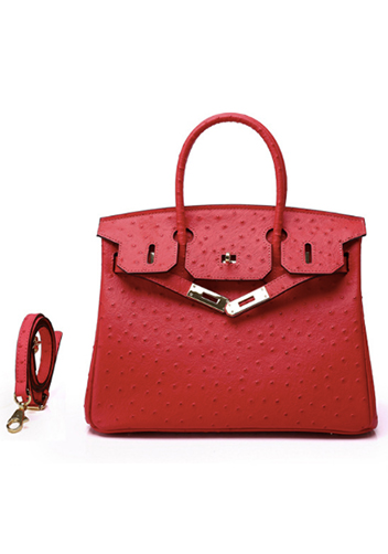 Tiger LyLy Brigitte Bag Ostrich Leather Red 10