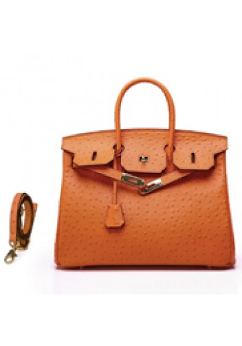 Tiger LyLy Brigitte Bag Ostrich Leather Orange 10