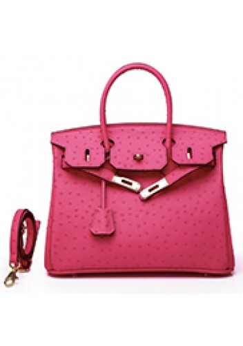 Tiger LyLy Brigitte Bag Ostrich Leather Hot Pink 14