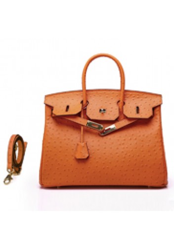 Tiger LyLy Brigitte Bag Ostrich Leather Orange 12