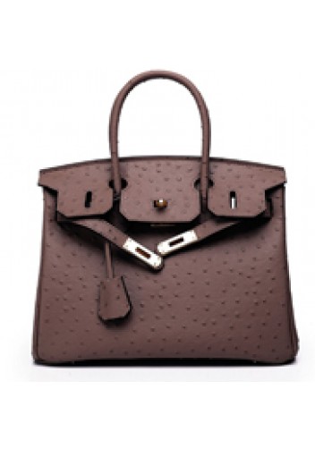 Tiger LyLy Brigitte Bag Ostrich Leather Choco 14