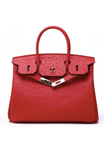 Tiger LyLy Brigitte Bag Ostrich Leather Red 14