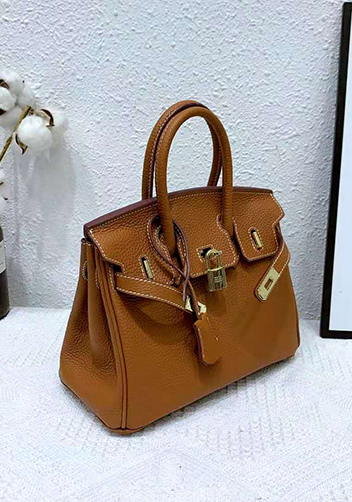 Tiger LyLy Brigitte Bag Leather With Gold Hardware Brown 12
