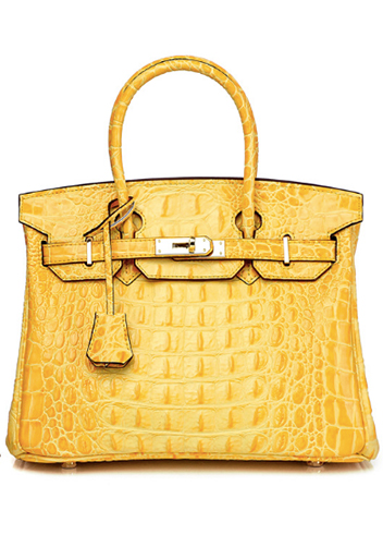 Tiger LyLy Brigitte Bag 3D Croc Leather Yellow 12