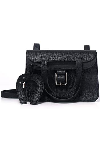 Tiger Lyly Marie Leather Shoulder Bag Black