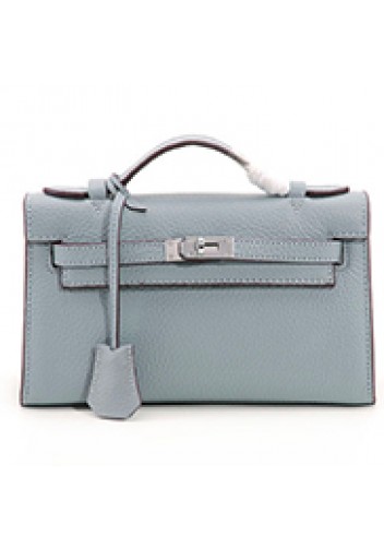 Tiger Lyly Garbo Litchi Leather Bag 9 Light Blue