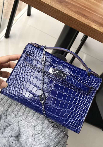 Tiger Lyly Garbo Leather Chain Bag Blue