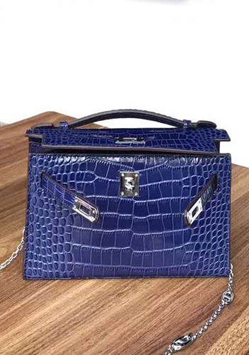 Tiger Lyly Garbo Leather Chain Bag Blue