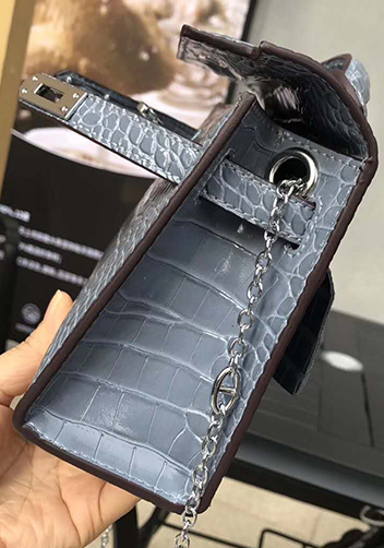 Tiger Lyly Garbo Leather Chain Bag Light Blue