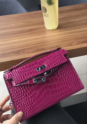 Tiger Lyly Garbo Leather Chain Bag Purple