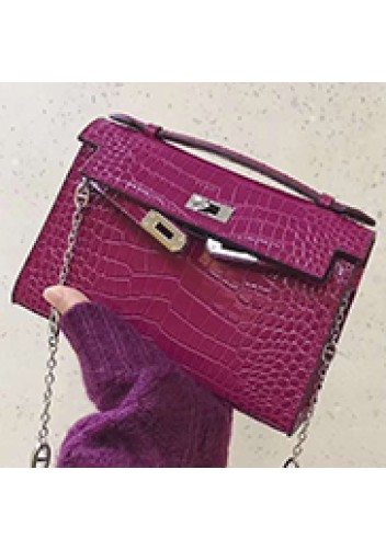 Tiger Lyly Garbo Leather Chain Bag Purple