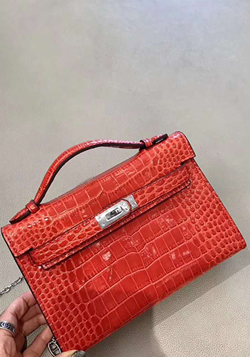 Tiger Lyly Garbo Leather Chain Bag Red