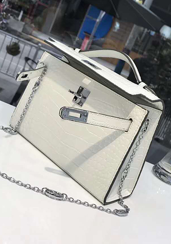 Tiger Lyly Garbo Leather Chain Bag White