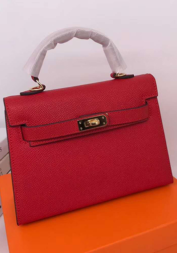 Tiger Lyly Garbo Cowhide Leather Bag 25CM Red