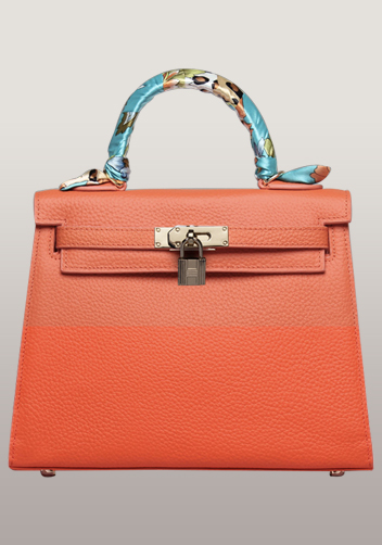 Tiger Lyly Garbo Leather Bag Orange Gold hardware