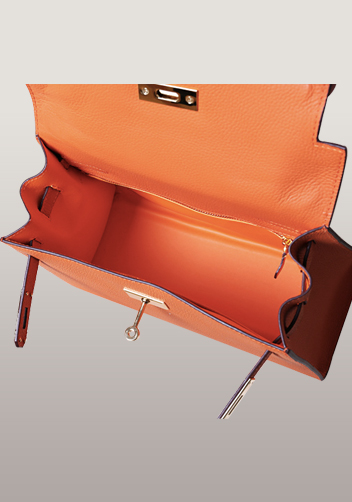 Tiger Lyly Garbo Leather Bag Orange Gold hardware