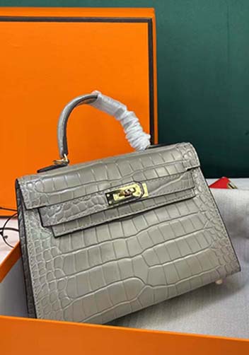 Tiger Lyly Garbo Croc Cowhide Leather Bag Grey 9