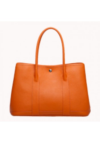 Tiger Lyly Carla Large Tote In Leather Orange