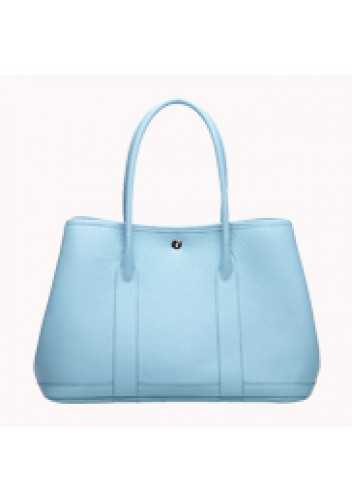 Tiger Lyly Carla Large Tote In Leather Light Blue