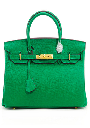 Tiger LyLy Brigitte Large Cowhide Leather Green Gold Hardware