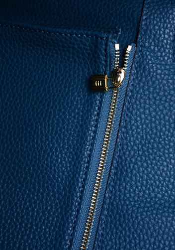 Tiger LyLy Brigitte Medium Cowhide Leather Ocean Blue Gold Hardware
