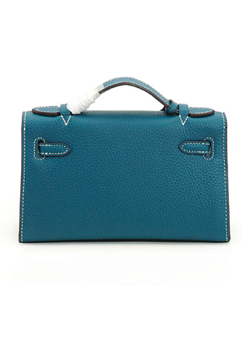 Tiger Lyly Garbo Litchi Leather Bag 9 Blue