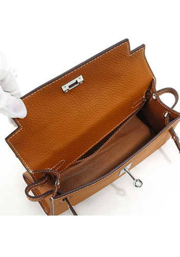 Tiger Lyly Garbo Litchi Leather Bag 9 Camel